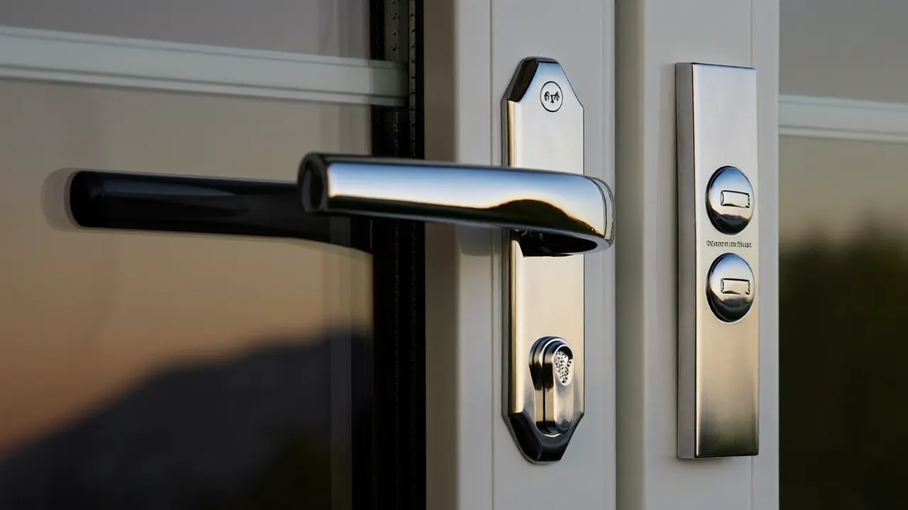 Neatly sealed and finished window frame on a home exterior at dusk